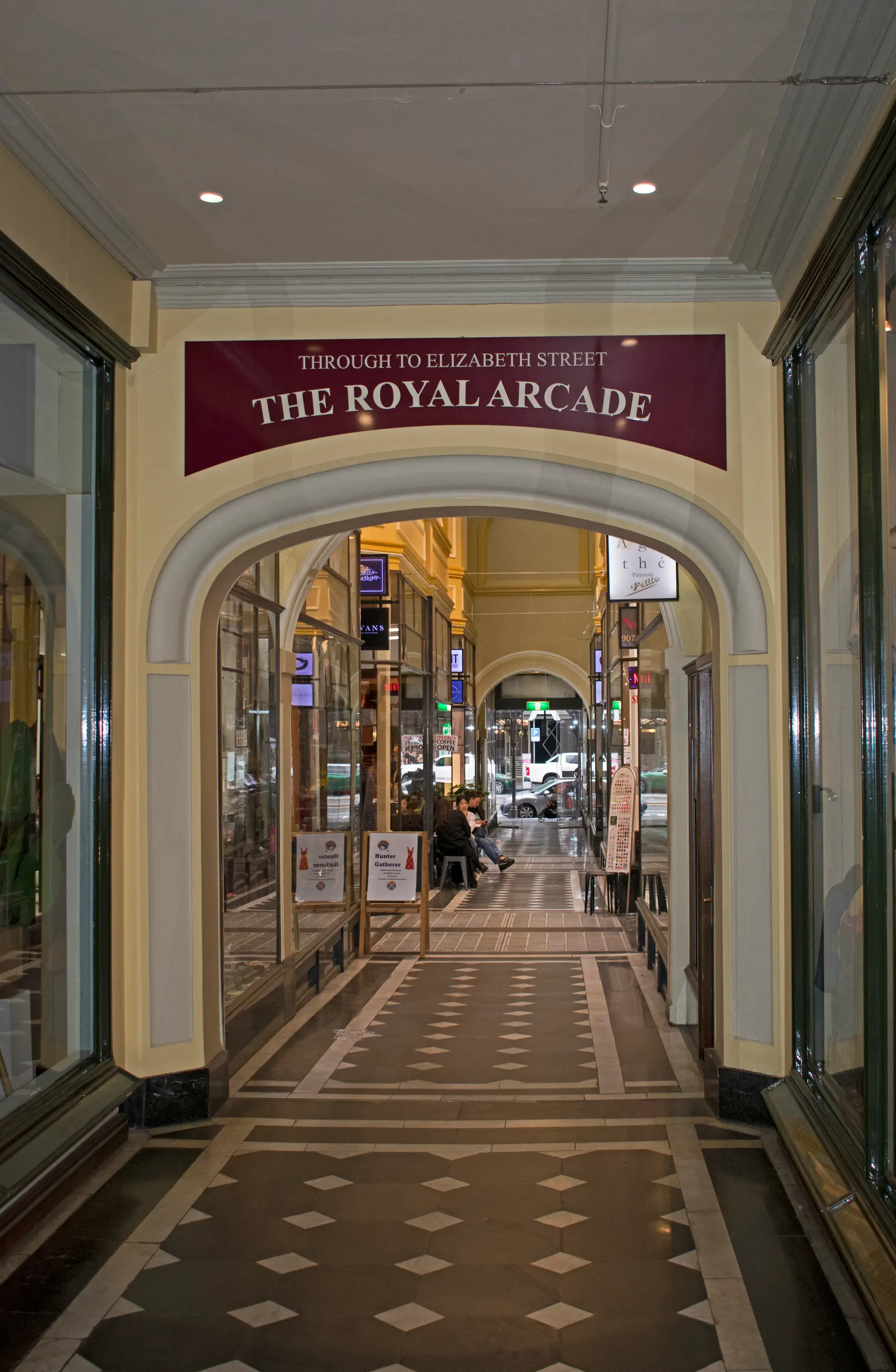 The interior of Royal Arcade, a nineteenth-century shopping arcade in Melbourne